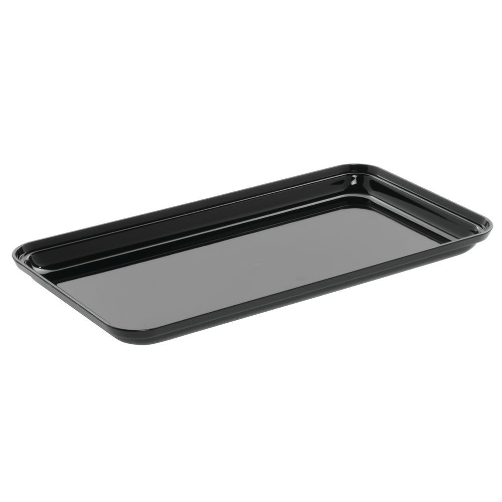 Delfin Black Acrylic Food Tray 15"L x 8"W x 1"H 