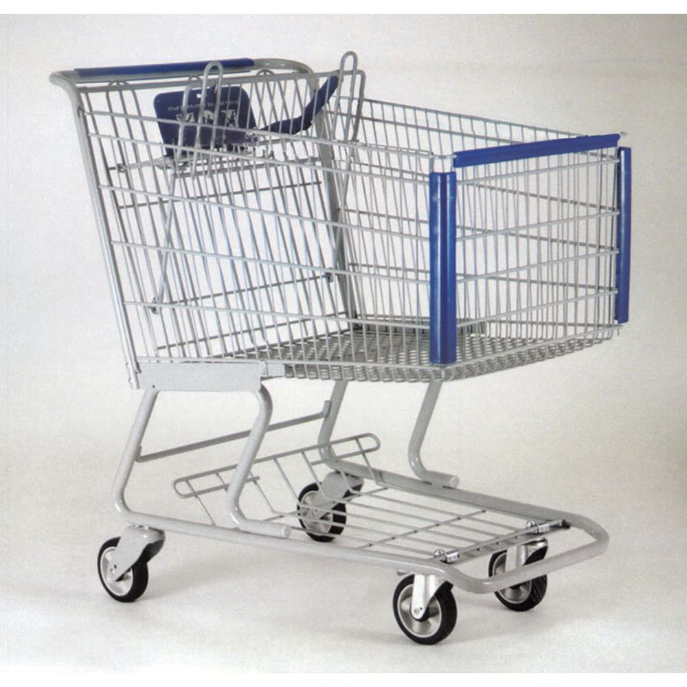 Technibilt Coated Wire Shopping Cart With Red Accents - 38 1/2L x