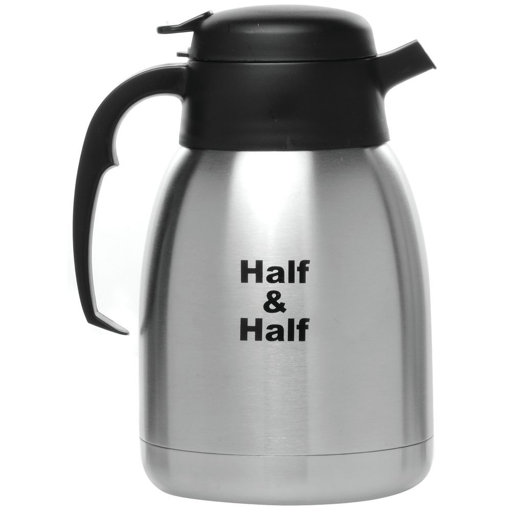 HUBERT 1.5 Liter Coffee Cream Carafe - Stainless Steel With Whole Milk Imprint