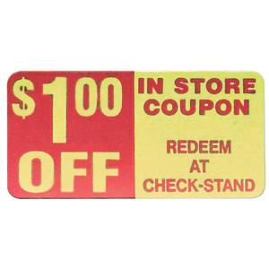 Red $2.99 Large Price Point Price Tag Labels Black Imprint - 1 1/2Dia