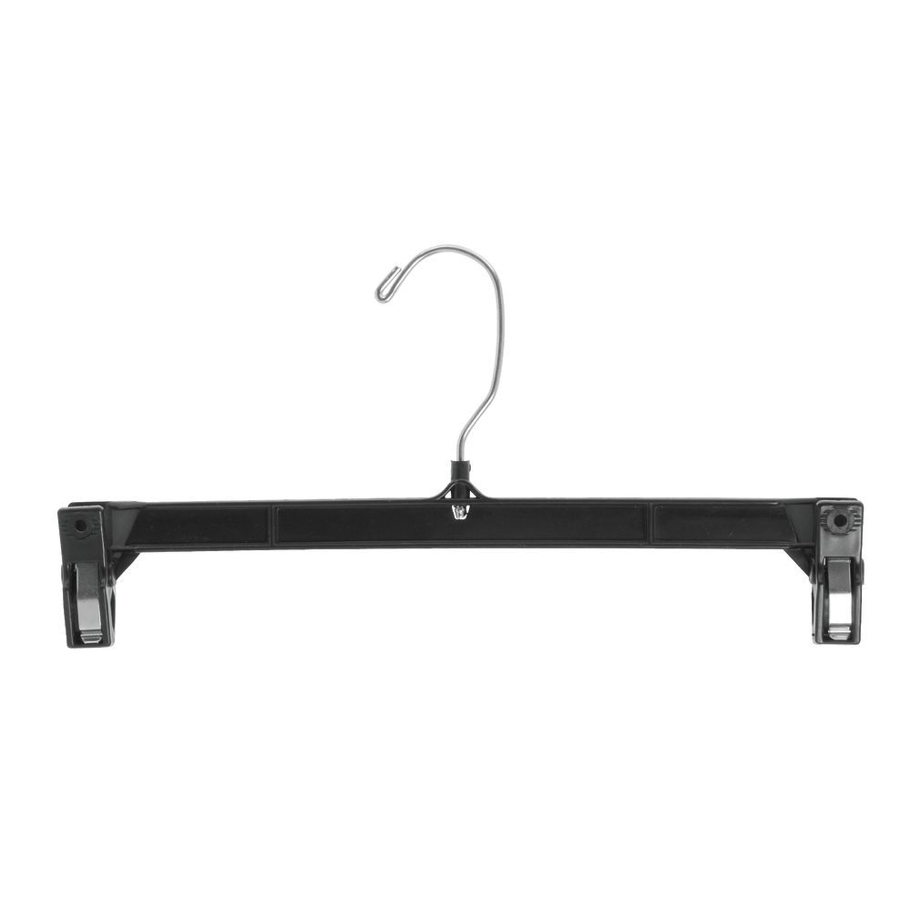 Hang-Safe Skirt/Slack Hanger Black Plastic Gripper Hangers