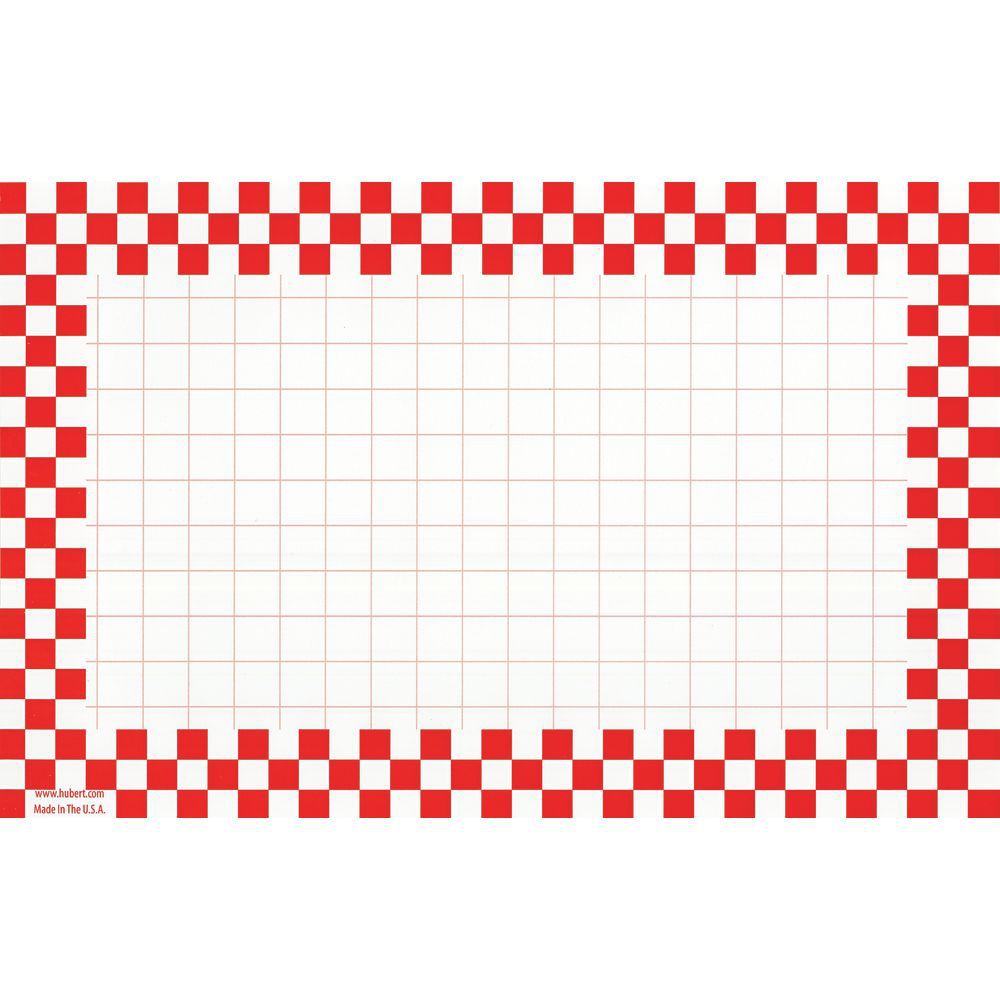 CARDS, CHECKERBOARD, 7 X 11, RED