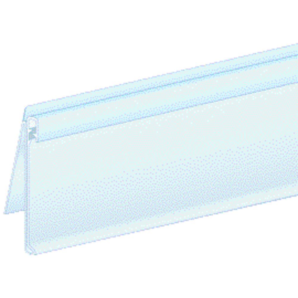 ClearGrip™ White Plastic Self Adhesive Shelf Label Holders - 1 1/4H x 47  7/8L