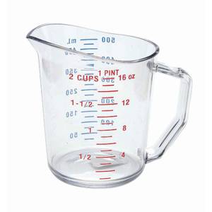 Carlisle 4314507 1 Gallon Clear Polycarbonate Measuring Cup