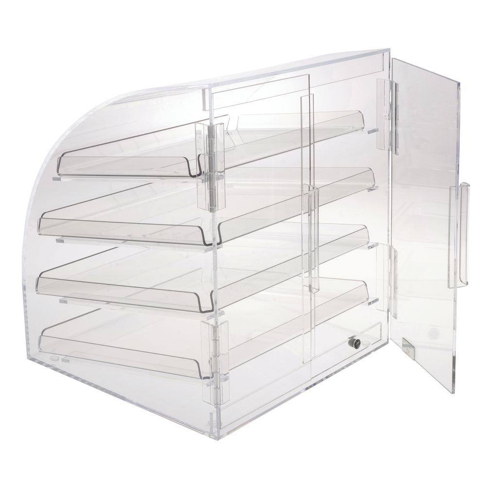 Rectangular Euro Style Clear Acrylic Countertop 4 Tier Food