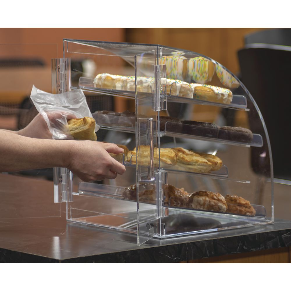 Rectangular Euro Style Clear Acrylic Countertop 4 Tier Food