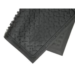 HUBERT® Charcoal Nitrile PVC Foam Cushion Max Anti-Fatigue Mat - 6'L x 4'W  x 5/8H