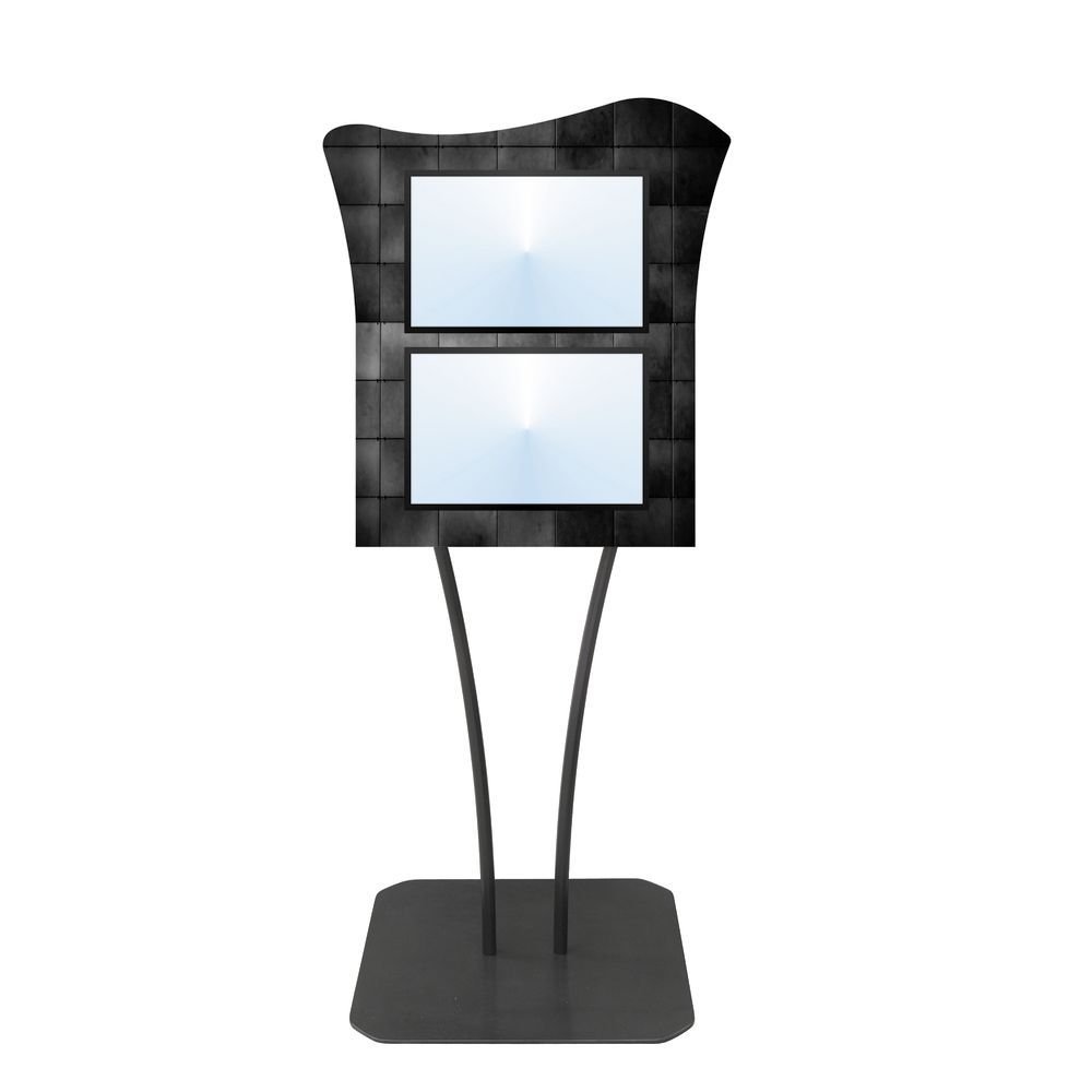 Floor Menu Stand for Restaurant with Cubist Chef Illustrations 