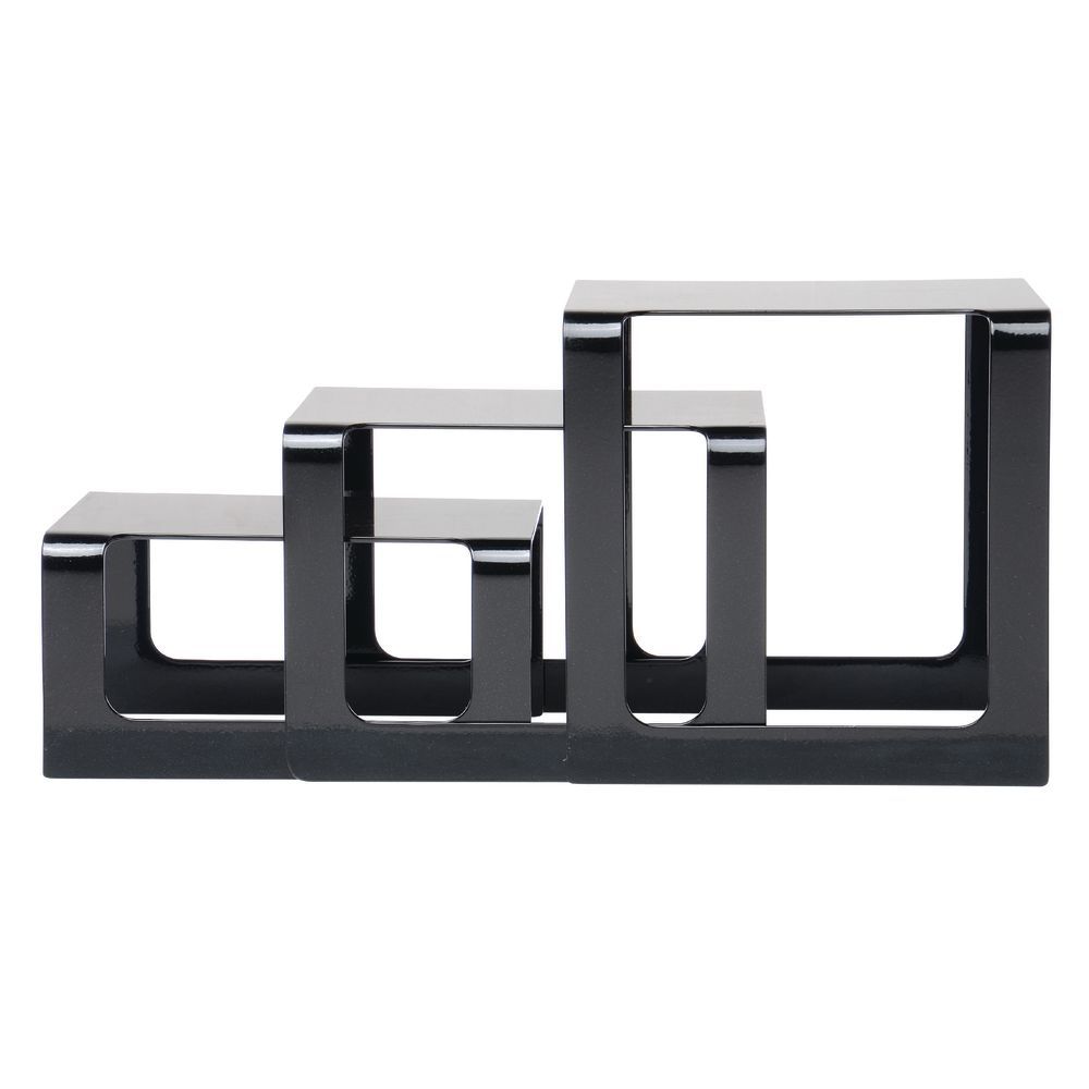 Metal Display Riser Set Urban Chic Swirled Stainless Steel Set of 3