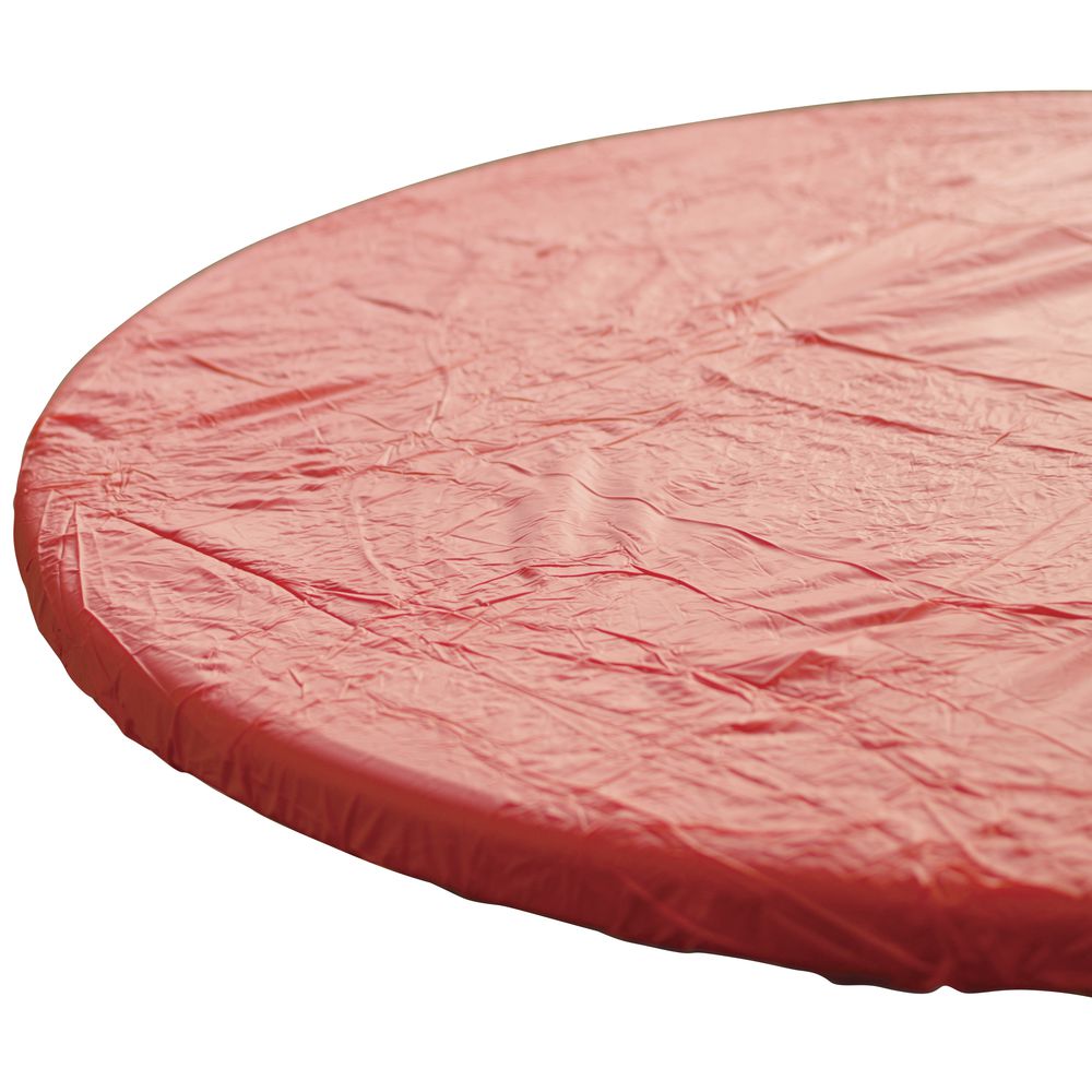 KwikCovers© Round White Plastic Disposable Table Cover 48" Diameter