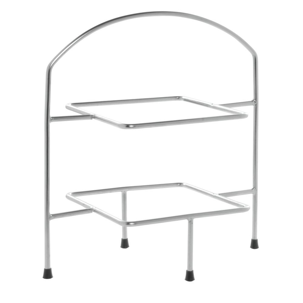 STAND, 2-TIER, SQUARE, S/S