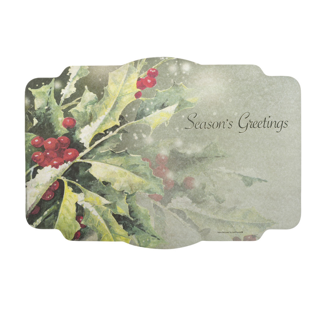 PLACEMAT, HOLLY GREETINGS 9.75X14 1000/C