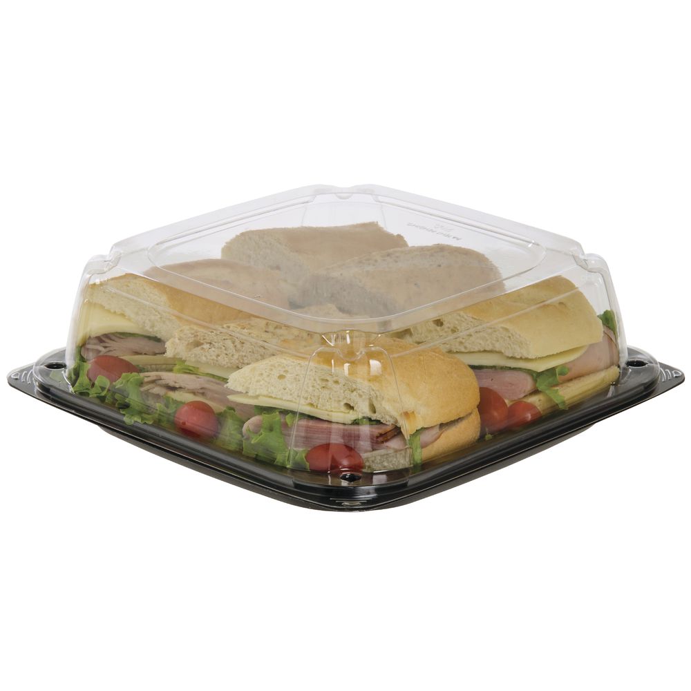 Party Platters Large 450mm x 300mm approx. 5 x Sandwich Platters with Lids 