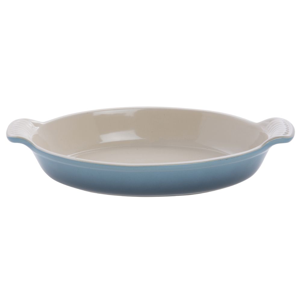 Le Creuset 1 7/10 qt Marine Blue Stoneware Au Gratin Dish - 11 1/4