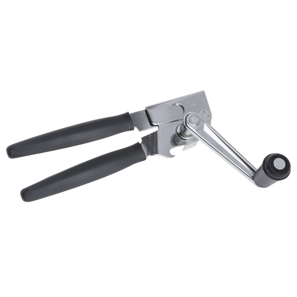 Swing Away Hand Manual Can Opener Extra Long Crank Handle Bottle Opener  Black