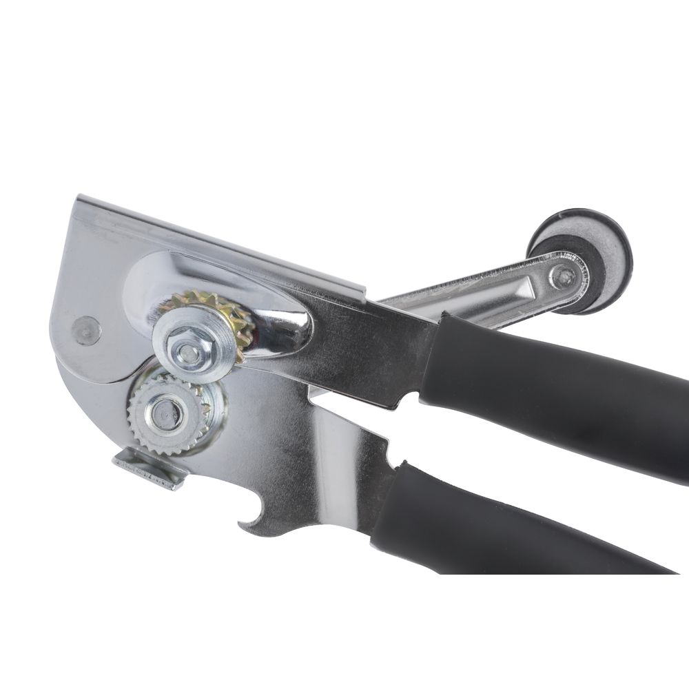 Safring Heavy Duty Manual Can Opener – Stainless Steel, Handheld, Comfort Grip, Black