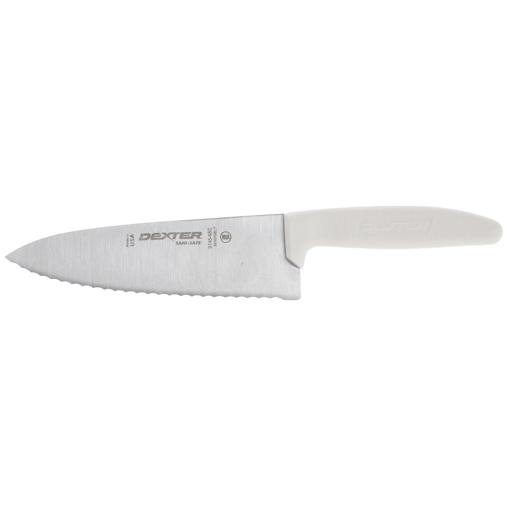 KNIFE, COOK&#39;S, SCALLOPED, 6" WHITE