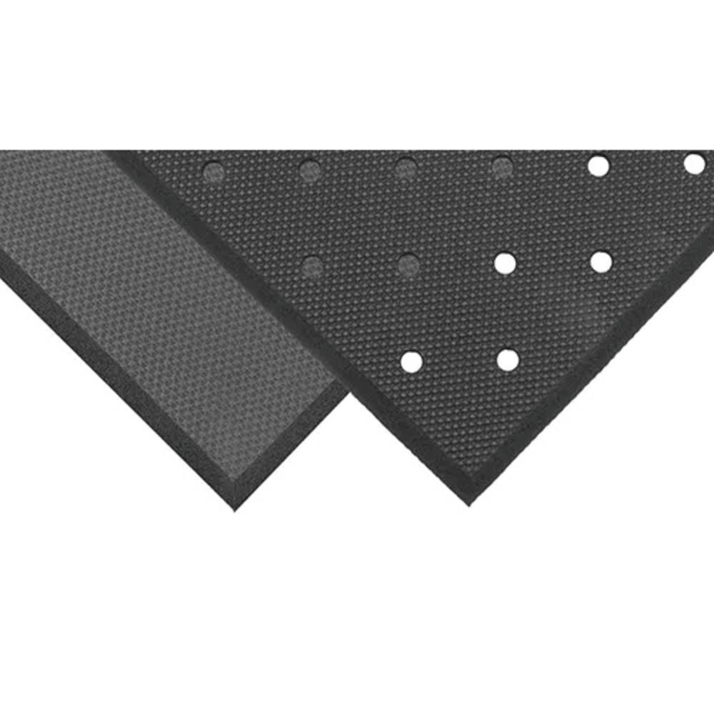 3 Ft. X 5 Ft. Black Anti Fatigue Mat W/YL Border, Bev, Textured Pattern By - View #6