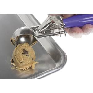 Portion Scoop - #16 (2 oz) - Disher, Cookie Scoop, Food Scoop - Portion  Control - 18/8 Stainless Steel, Blue Handle