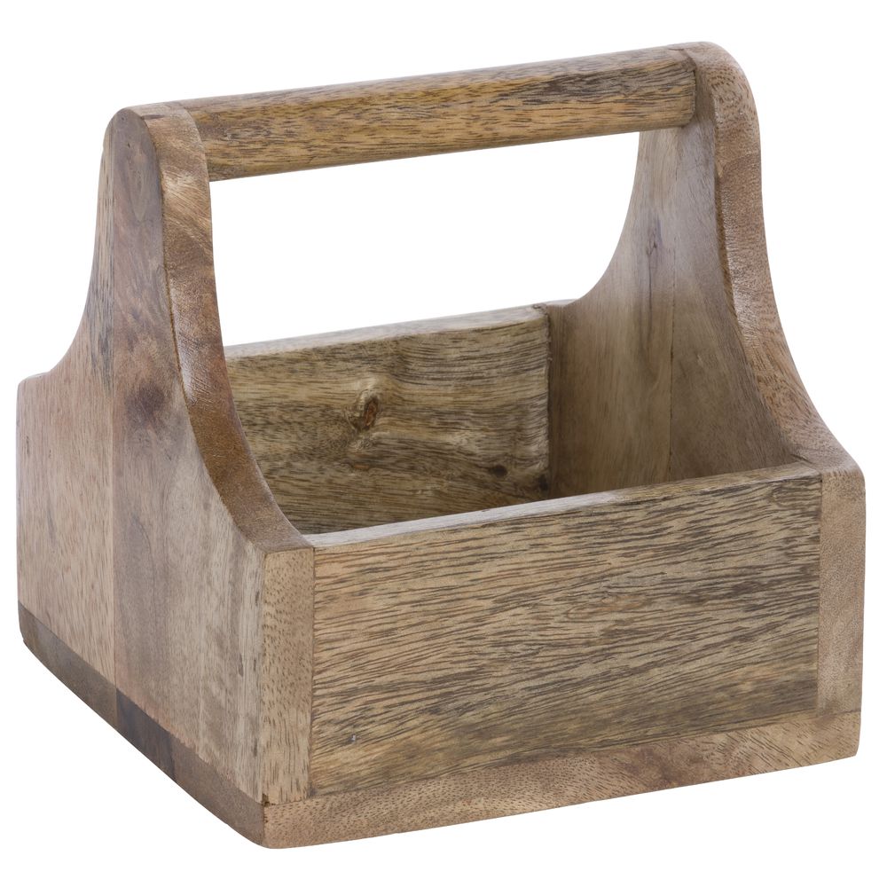 Expressly Hubert® Solid Wood Table Caddy - 8 7/8L x 6 1/2W x 4 1/8H