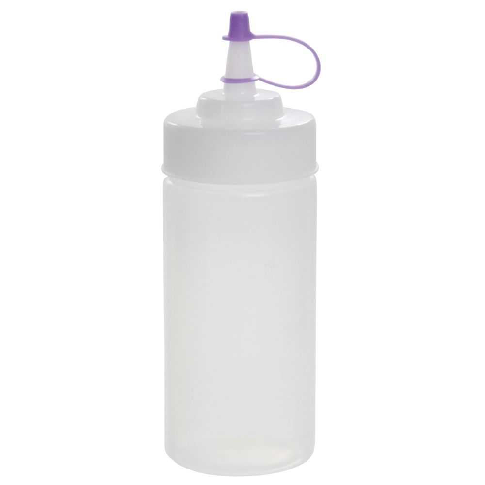 8 oz Clear Plastic Squeeze Bottle - Precision Tip - 2 x 2 x 7 - 1 count  box