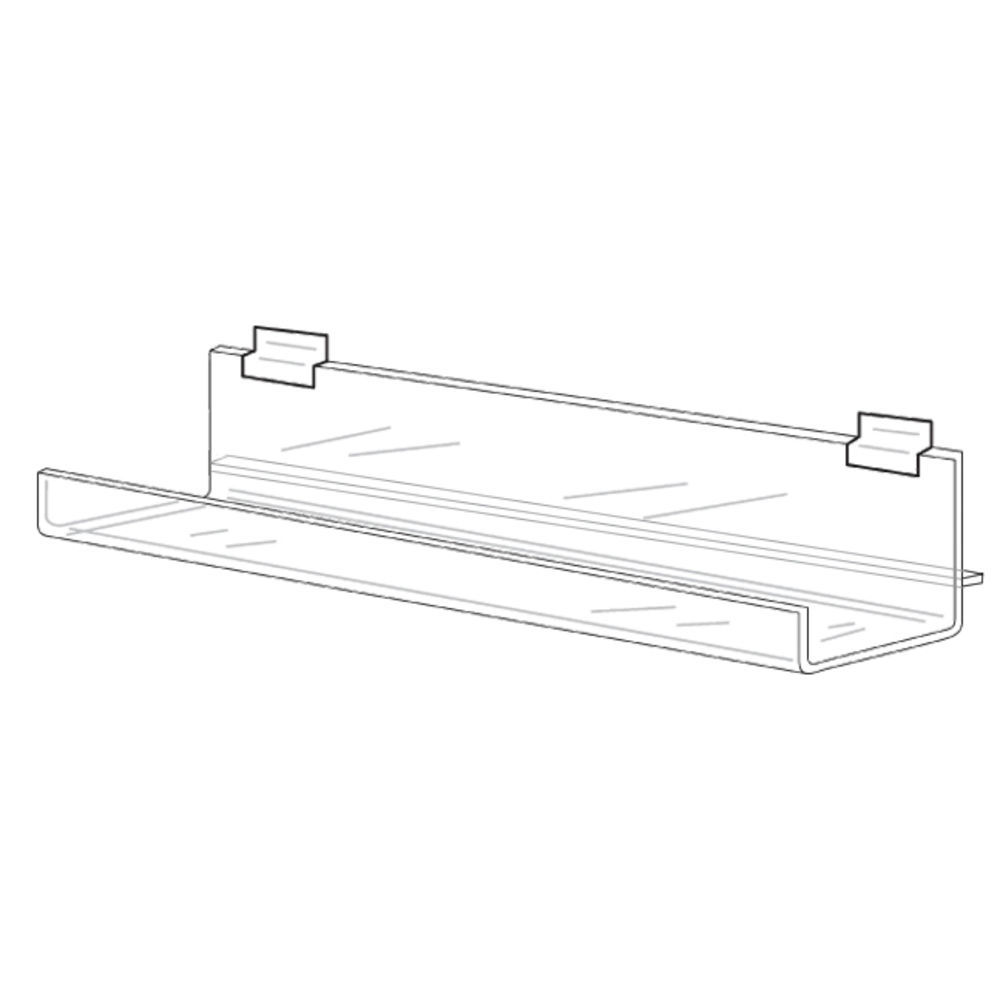 Clear Acrylic Slatwall Shelves