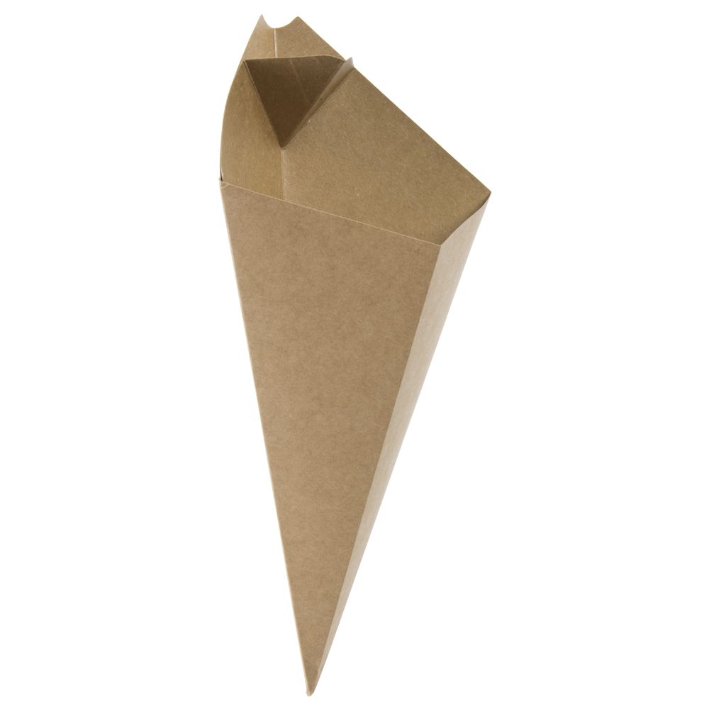 CONE, PAPER, KRAFT, W/SAUCE CUP, LARGE