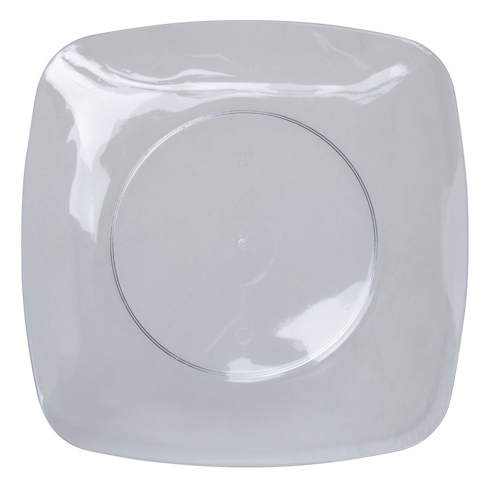 PLATE, 7.5" SQUARE, CLEAR, PLASTIC