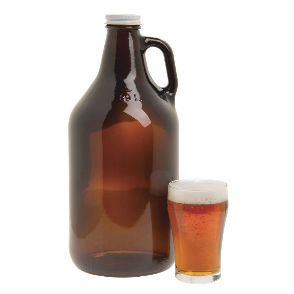 64 Oz Amber Beer Growler Amber With Lid