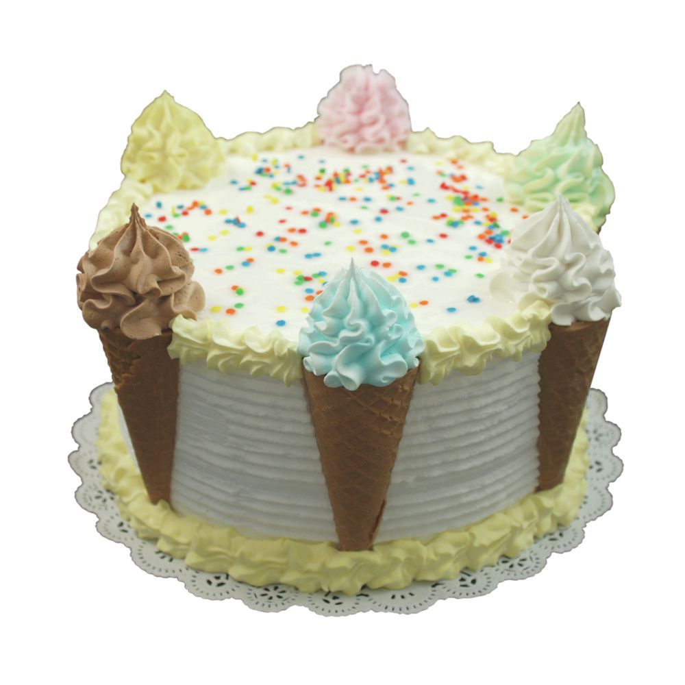 Plastic Replica Ice Cream Cone Cake 5 3 4 W X 8 H