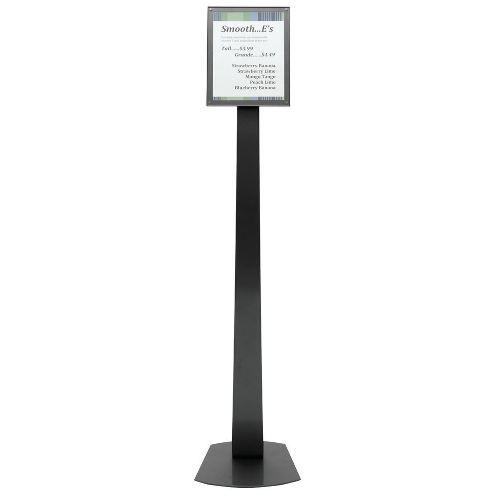 Beemak Black Steel Floor Stand Sign Holder With Swivel Frame 12 L X 12 W X 56 H