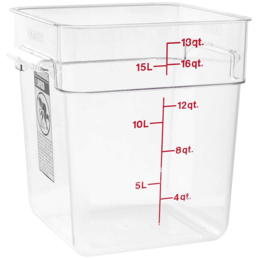 SQUARE CLEAR 18 QT. CONTAINER