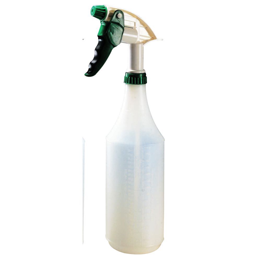 32 oz White Plastic Spray Bottle With Big Blast Pump
