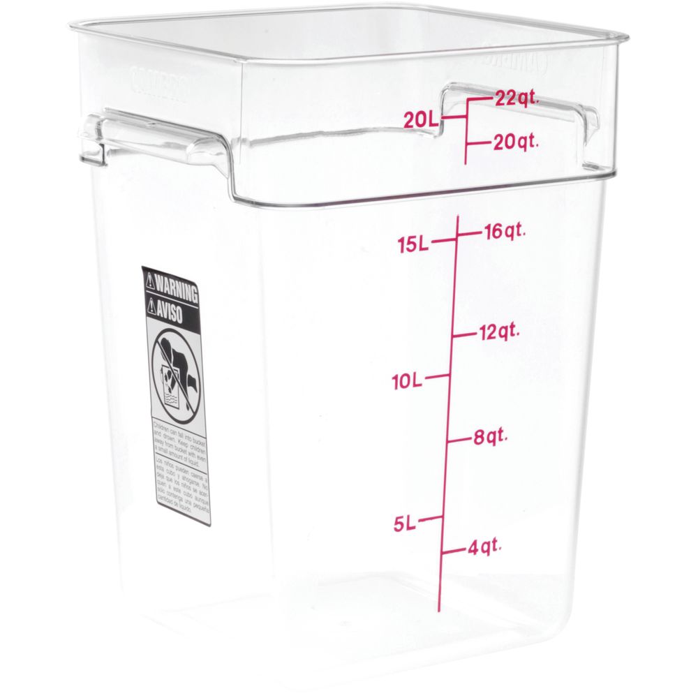 SQUARE CLEAR 22 QT. CONTAINER