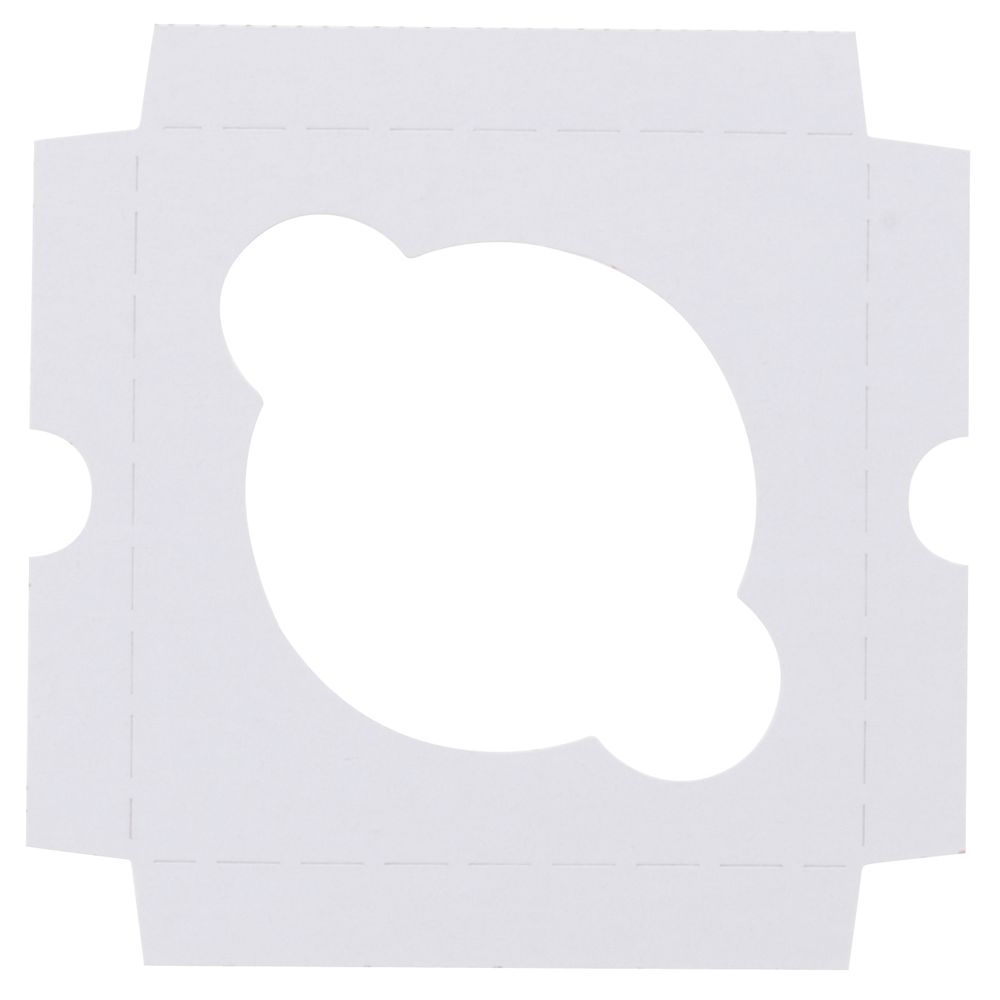 Single Cupcake Box Insert Jumbo Size 4 3/8"L x 4 3/8"W x 5/8"H White Paperboard
