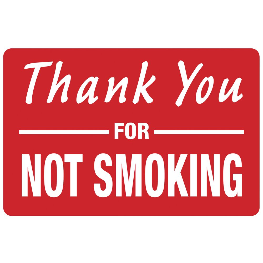 Thank You for Not Smoking Sign