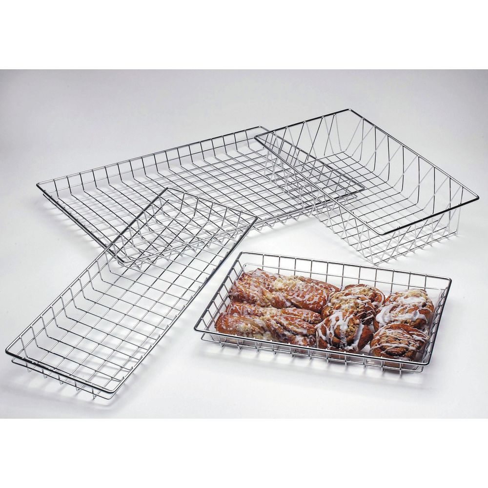 HUBERT® Wire Basket Square Chrome Plated 12"L x 12"W x 2"H 