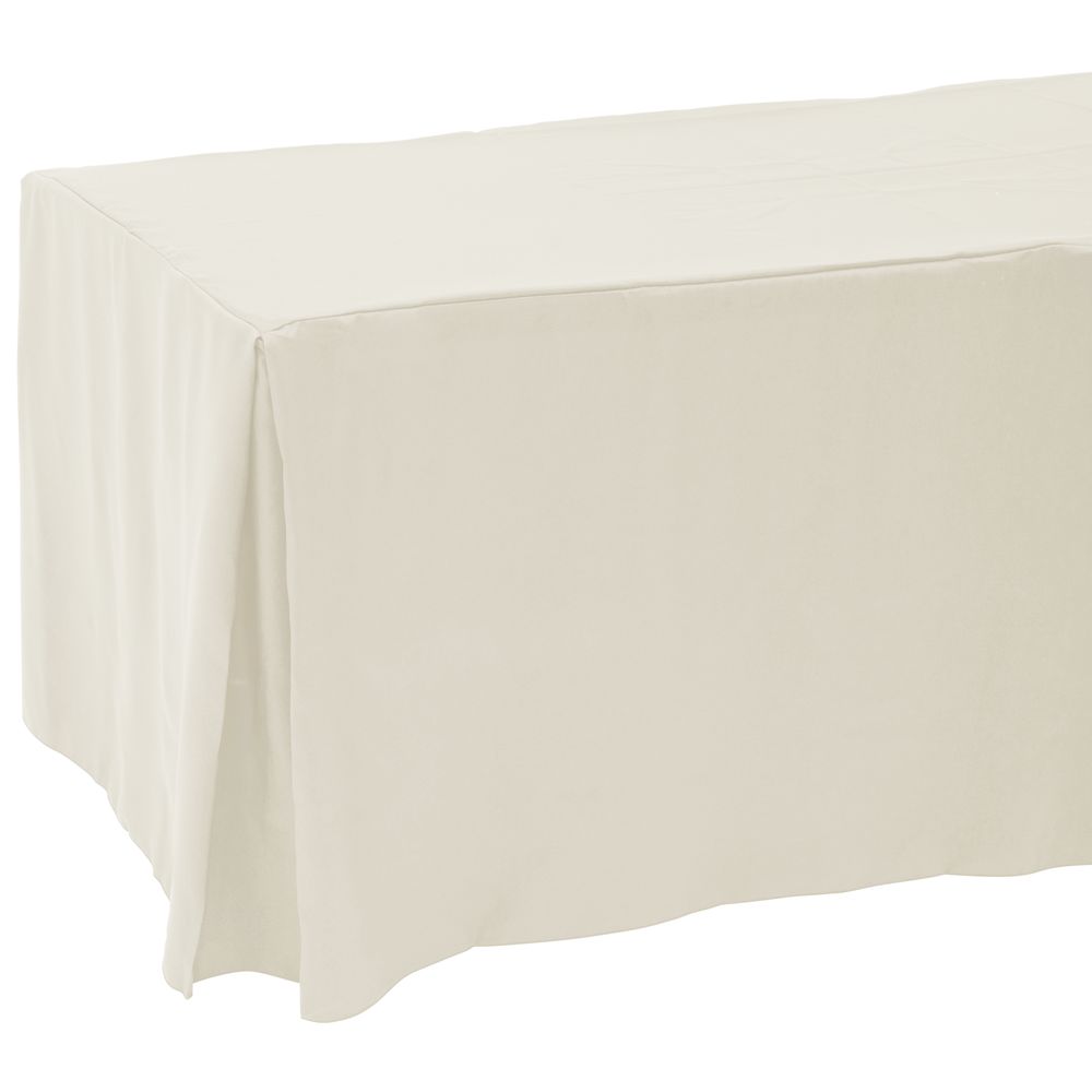 TABLECOVER, FITTED W/PLEATS, 30X96, IVORY