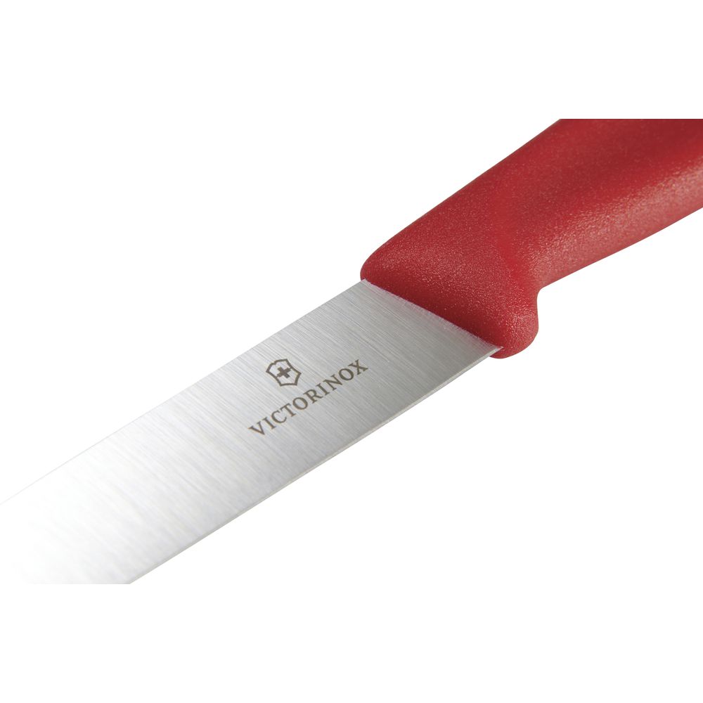 KNIFE, PARING, SPEARPOINT, STRAIGHT, 4", RED