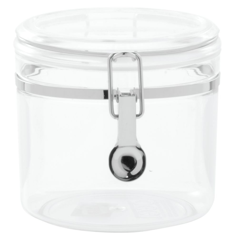 CANISTER, PLASTIC, 37 OZ, 5DIAX5H, CLEAR