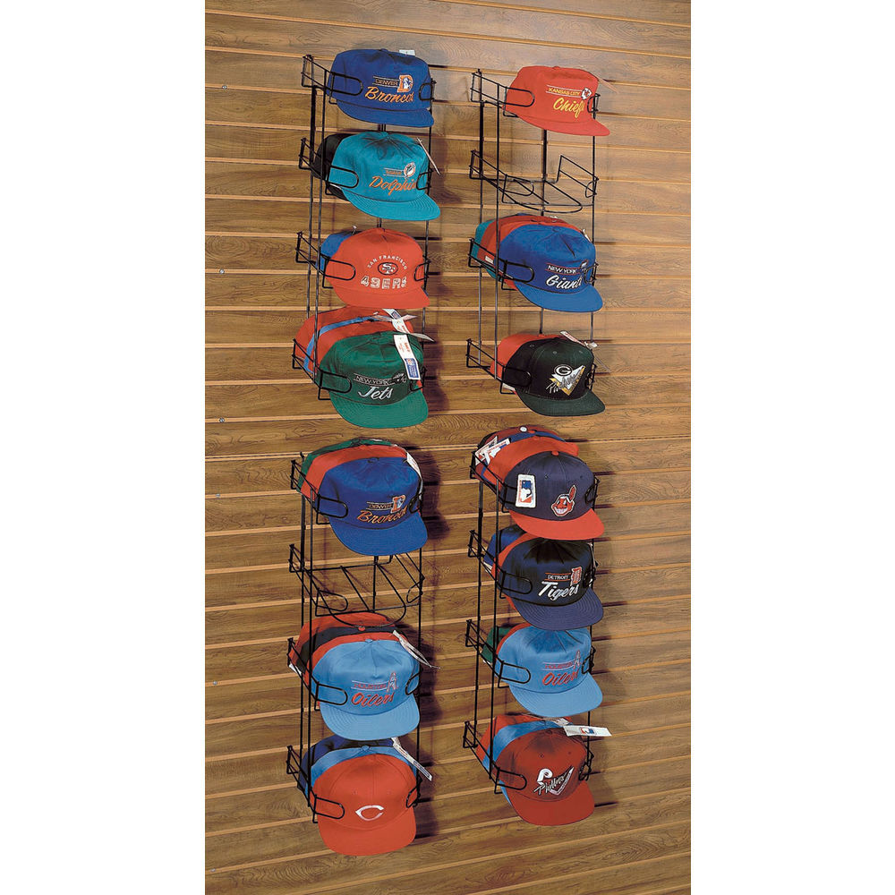 12x8.5 Inch Baseball Hat Pegboard Display Fixture – Slatwall Cap Holder For Retail