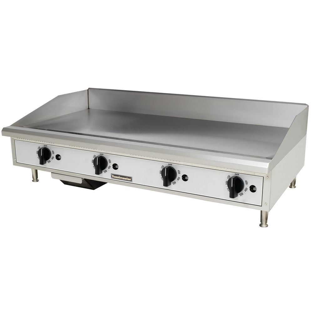 Cooking Performance Group GTU-CPG-60-N Ultra Series 60 Chrome Plated  Natural Gas 5-Burner Countertop Griddle - 150,000 BTU