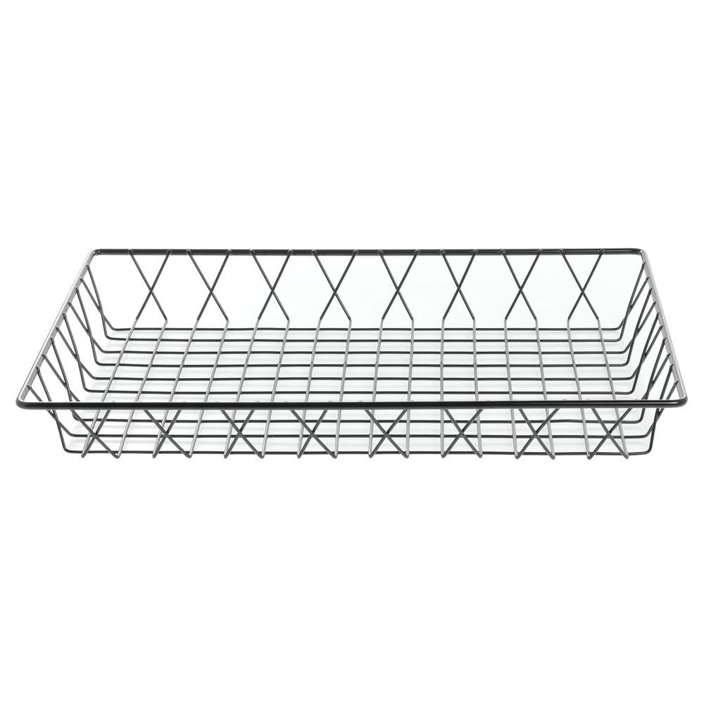 CalMil Rectangular Black Wire Basket 18"L x 12"W x 2 1/2"H