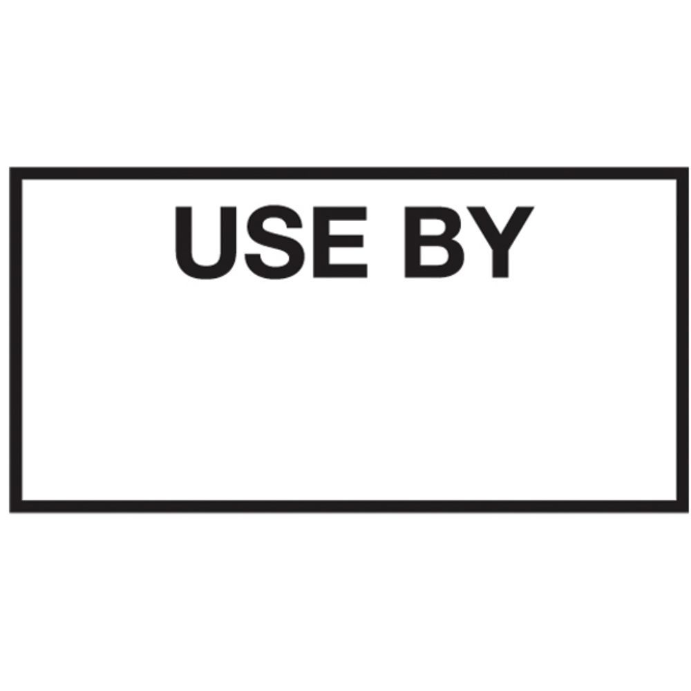 LABEL, "USE BY" FOR ML1110, WHT W/BLACK