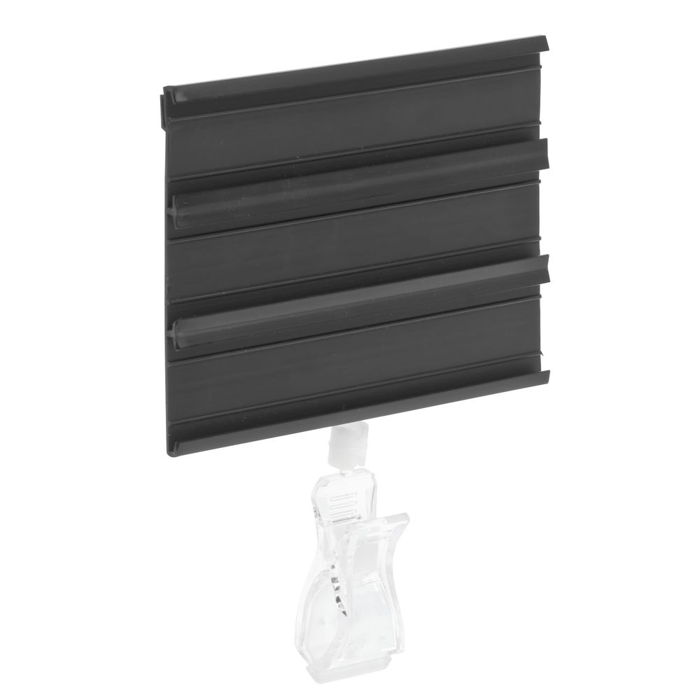 3 Channel Sign Holder With Spring Clip 3 1/4"H  x 5"L