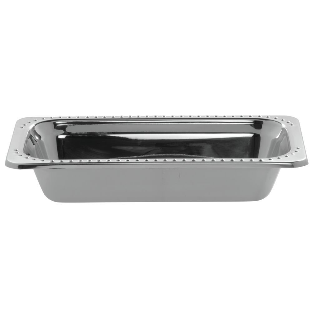 Bon Chef Hot Solutions Stainless Steel Bolero Steam Table Pan Third Size 13"L  x 7"W  x  2 1/2"H