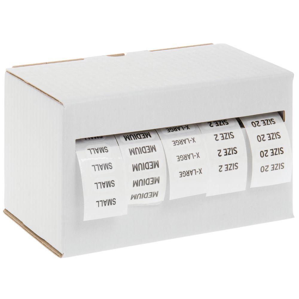 Size Label Dispenser Box