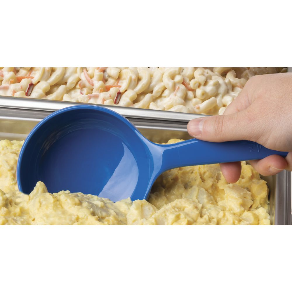Carlisle Measure Miser® 8 oz Blue Plastic Solid Short Handle Portion  Control Spoon - 8 1/8L