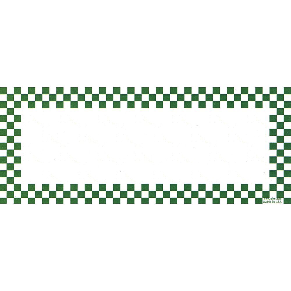 CARDS, CHECKERBOARD, 2" X 5", GREEN