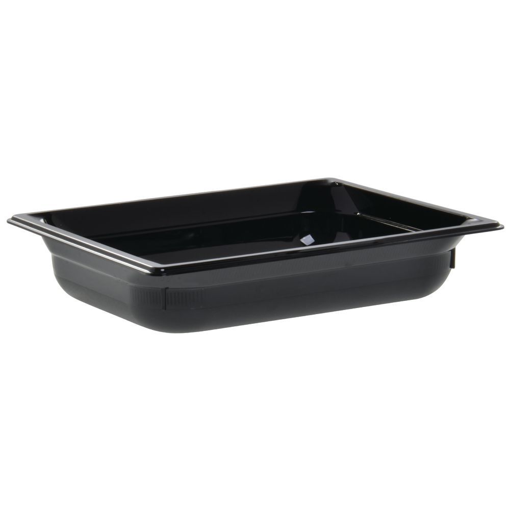 Vollrath Super Pan High Temperature Plastic Pan Black 1/2 Size 2 1/2"D